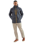 Patagonia Men's Triolet Waterproof Jacket (Smolder Blue) both hands in pocket