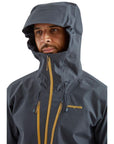 Patagonia Men's Triolet Waterproof Jacket (Smolder Blue) hood up