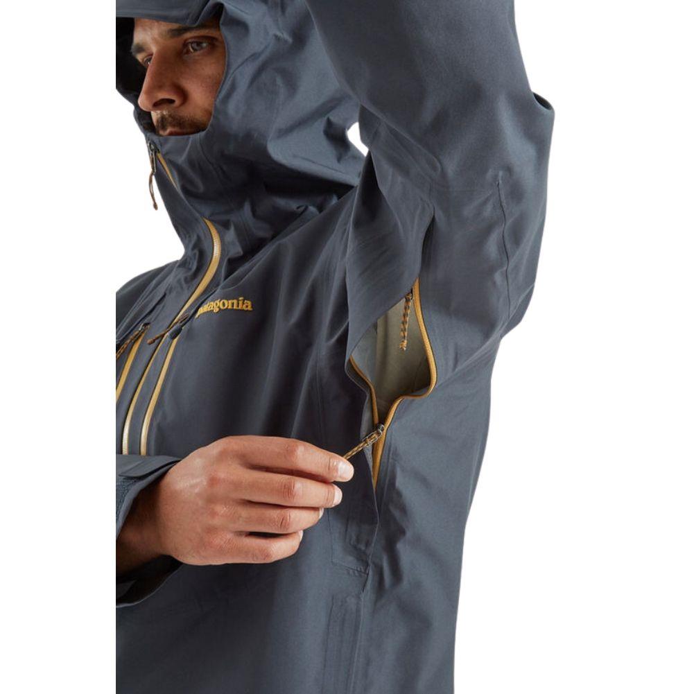Patagonia Men's Triolet Waterproof Jacket (Smolder Blue) armpit zip