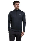 Montane Men's Dart Zip Neck T-Shirt (Black) front