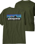 Patagonia Men's P-6 Logo Responsibili-Tee (Torrey Pine Green) front and back