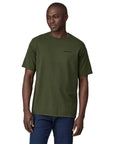 Patagonia Men's P-6 Logo Responsibili-Tee (Torrey Pine Green) model front