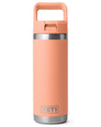 Yeti Rambler 18 Oz Bottle With Straw Cap (Lowcountry Peach)