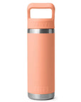 Yeti Rambler 18 Oz Bottle With Straw Cap (Lowcountry Peach) back