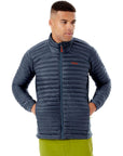 Rab Men's Cirrus Flex 2.0 Insulated Jacket (Steel) hands in pocket
