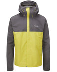RAB Men's Downpour Eco Waterproof Jacket (Graphene/Zest)