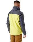 RAB Men's Downpour Eco Waterproof Jacket (Graphene/Zest) back away