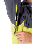 RAB Men's Downpour Eco Waterproof Jacket (Graphene/Zest) arm pit zipper