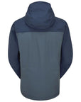 RAB Men's Downpour Eco Waterproof Jacket (Tempest Blue/Orion Blue) back