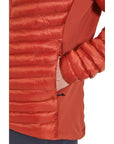 Rab Men's Cirrus Flex Insulated Hooded Jacket (Tuscan Red) hand in pocket