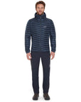 Rab Men's Cirrus Flex Insulated Hooded Jacket (Tempest Blue) model full body