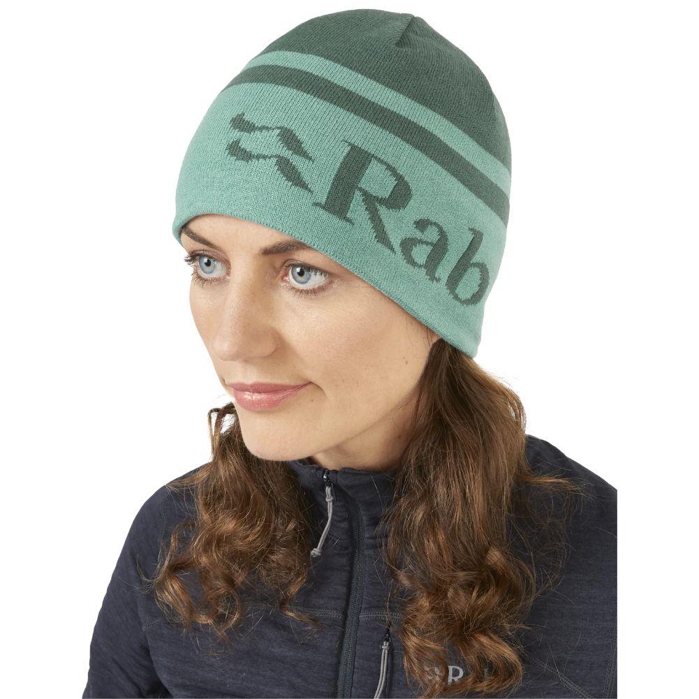 Rab Logo Band Beanie (Green Slate/Glacier Blue) model