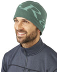 Rab Logo Beanie (Green Slate/Glacier Blue) model