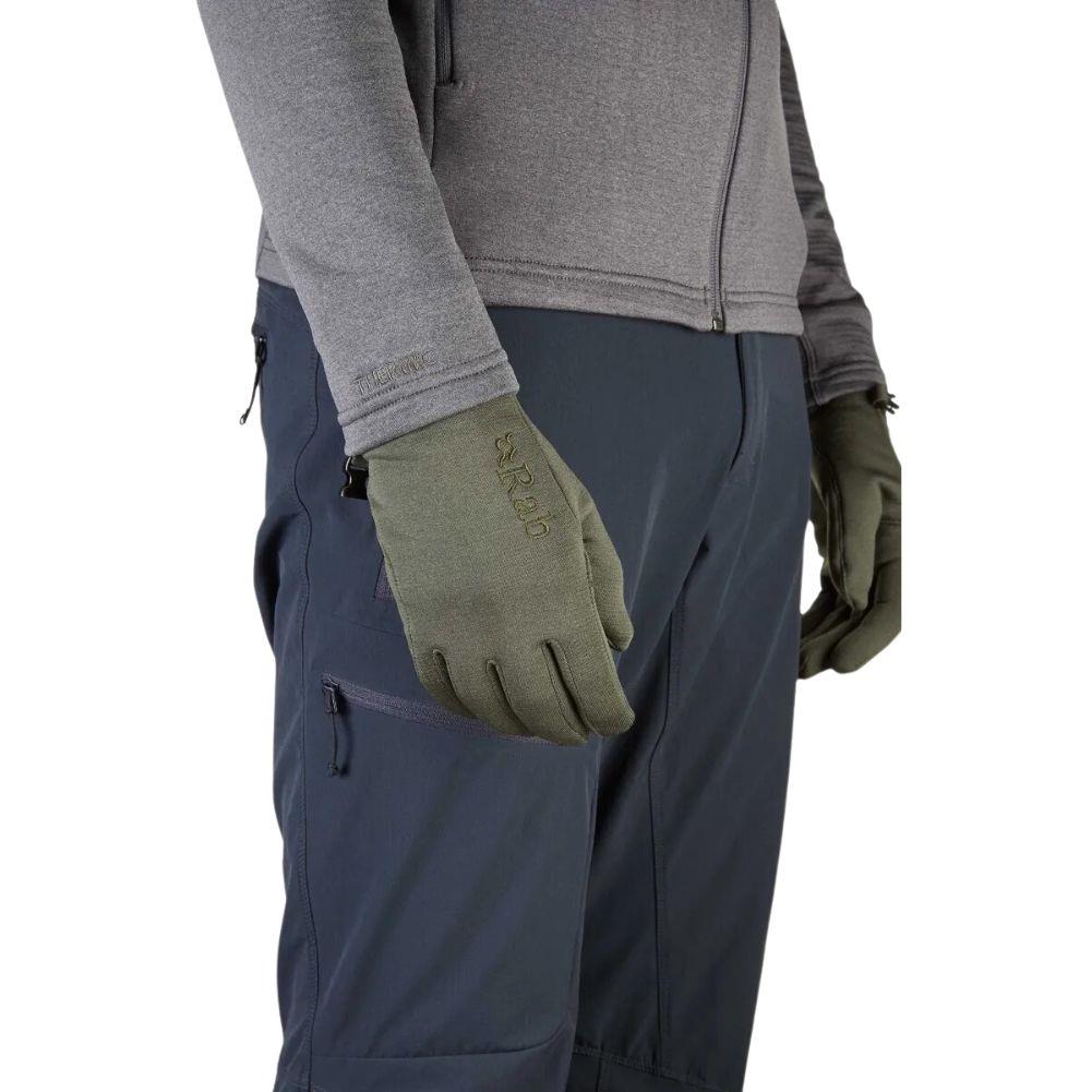 Rab Geon Glove (Army) person hands