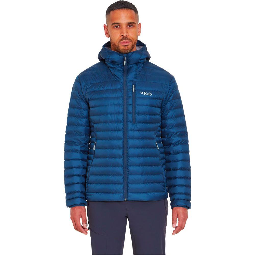 Rab Men's Microlight Alpine Down Jacket (Tempest Blue) model front