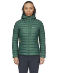 Rab Women's Microlight Alpine Down Jacket (Green Slate) model