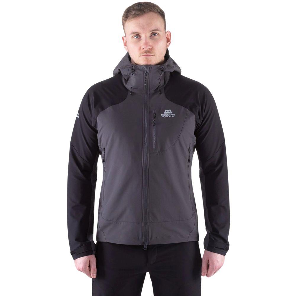 Mountain Equipment Men's Frontier Hooded Jacket (Anvil Grey/Black) front