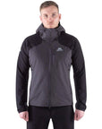 Mountain Equipment Men's Frontier Hooded Jacket (Anvil Grey/Black) front