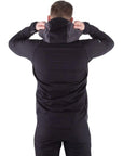 Mountain Equipment Men's Frontier Hooded Jacket (Anvil Grey/Black) back pose