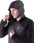 Mountain Equipment Men's Frontier Hooded Jacket (Anvil Grey/Black) hodd up