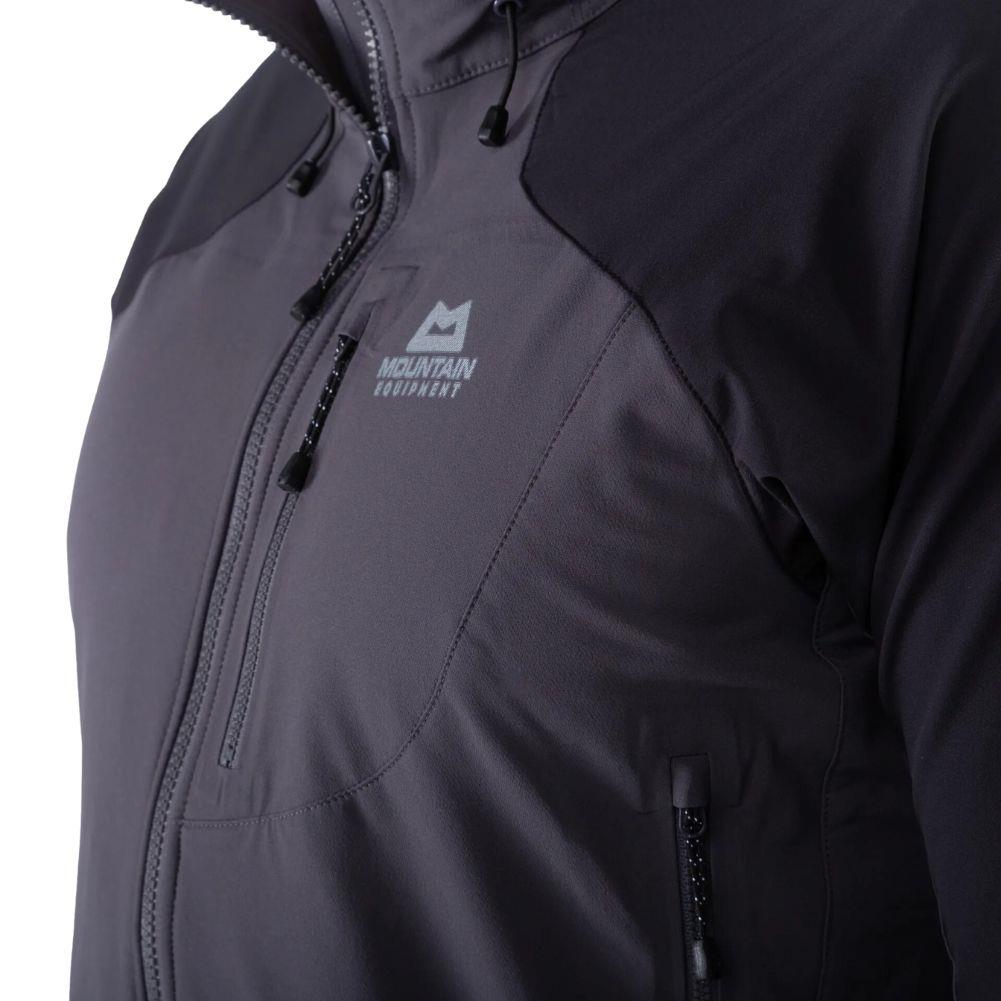 Mountain Equipment Men's Frontier Hooded Jacket (Anvil Grey/Black) logo