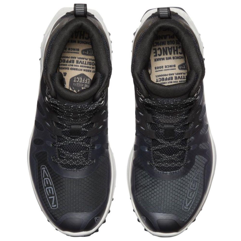 Keen Mens Zionic Mid Waterproof Hiking Boot (Black) top view