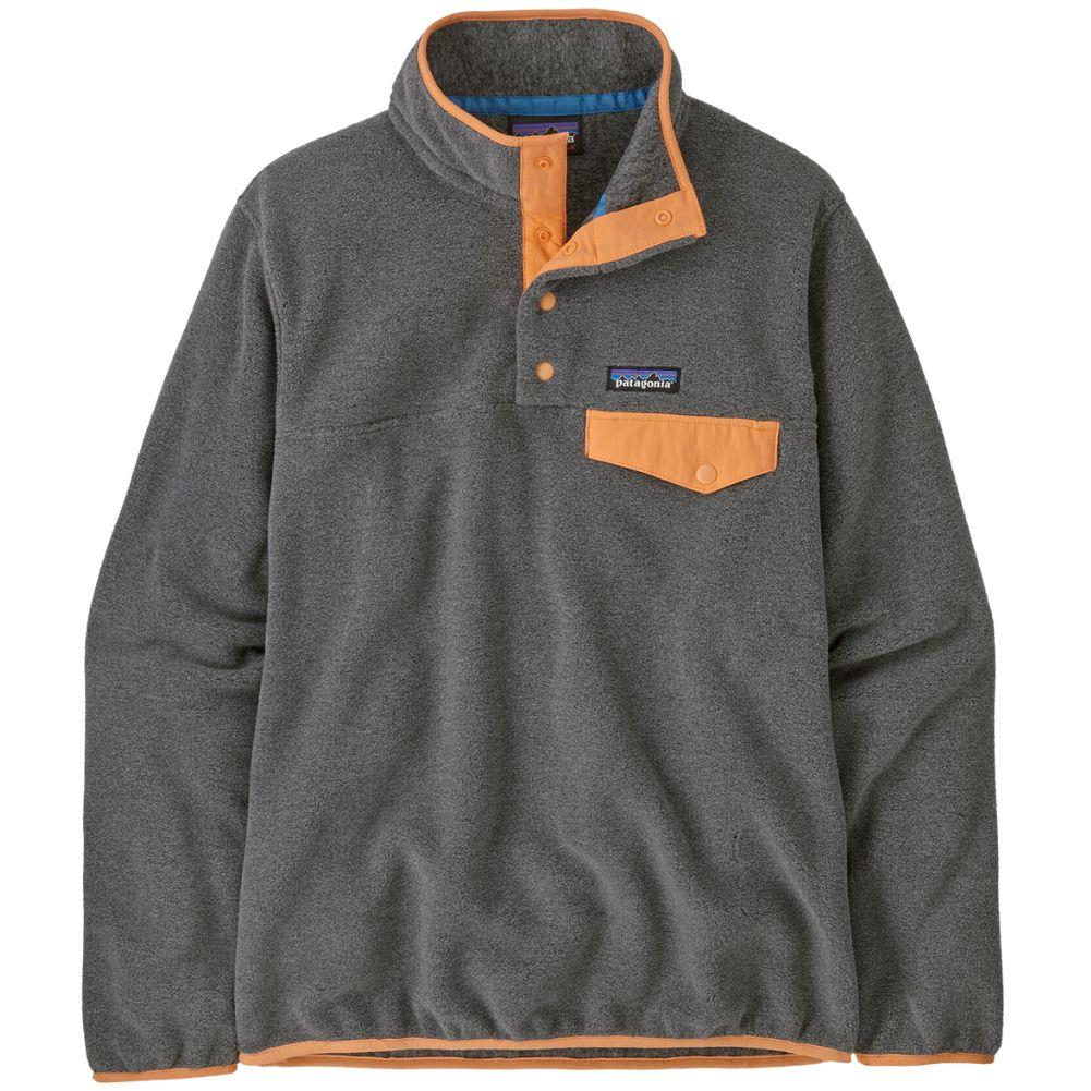 Patagonia Women's Lightweight Synchilla Snap-T Fleece Pullover (Nickel w/Vivid Apricot)