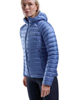 Montane Women's Anti-Freeze Hooded Down Jacket (Cornflower) more angle left