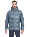 Montane Men's Anti-Freeze Hooded Down Jacket (Stone Blue) model front