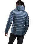 Montane Men's Anti-Freeze Hooded Down Jacket (Stone Blue) back pose