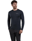 Montane Men's Dart Long Sleeve T-Shirt (Black) model looking away