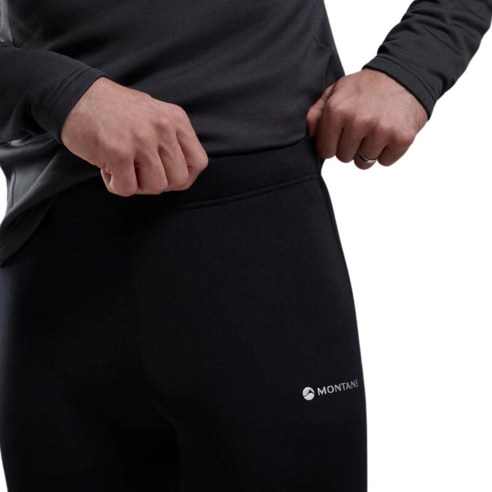 Montane Men's Fury Lite Fleece Pants (Black) pulling up