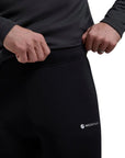 Montane Men's Fury Lite Fleece Pants (Black) pulling up