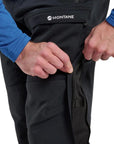 Montane Men's Terra XT Pants - Regular (Black) zipper on leg