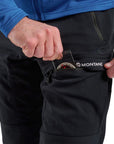 Montane Men's Terra XT Pants - Regular (Black) putting compass in pocket