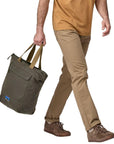 Patagonia Waxed Canvas Tote Pack 27L (Basin Green) carrying
