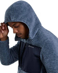 Montane Men's Caldus XT Hooded Fleece Jacket (Stone Blue) hood up