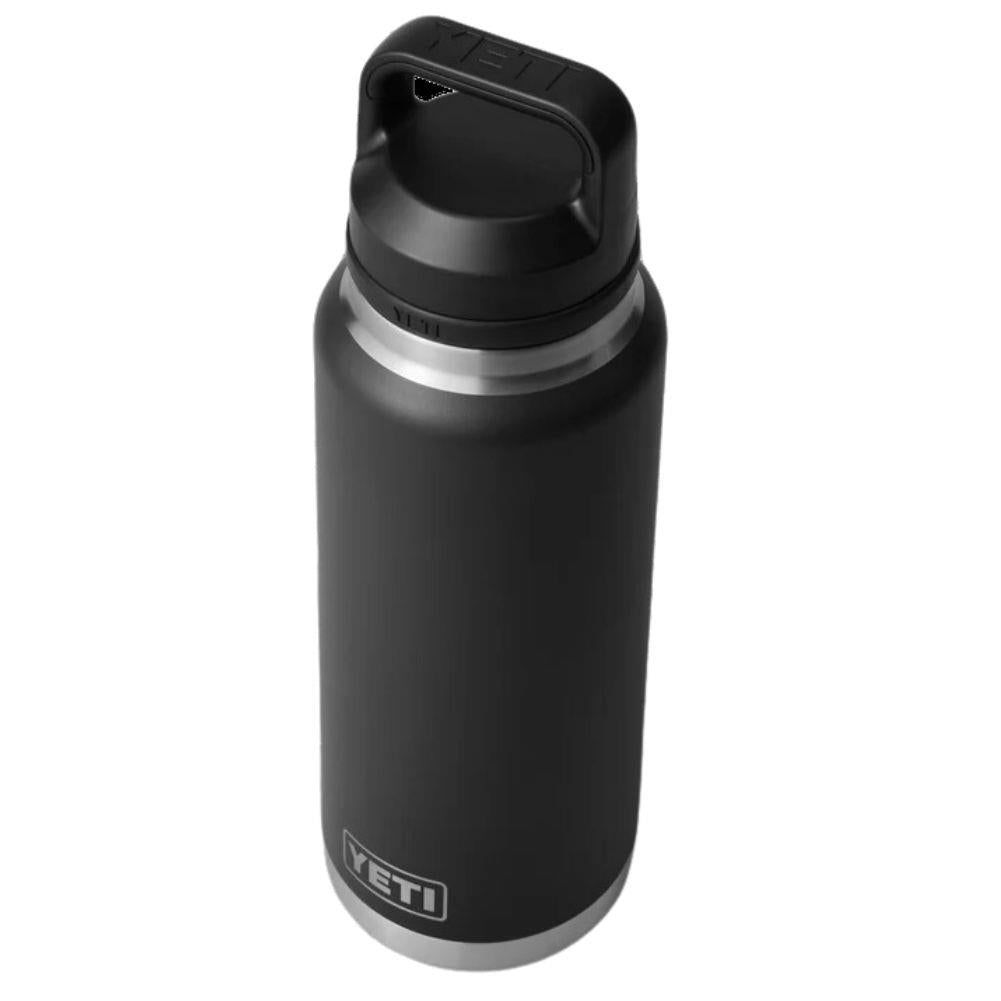 Yeti Rambler 36 oz (1065 ml) Bottle With Chug Cap (Black) top angle