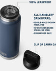Yeti Rambler 36 oz (1065 ml) Bottle With Chug Cap (Black) info
