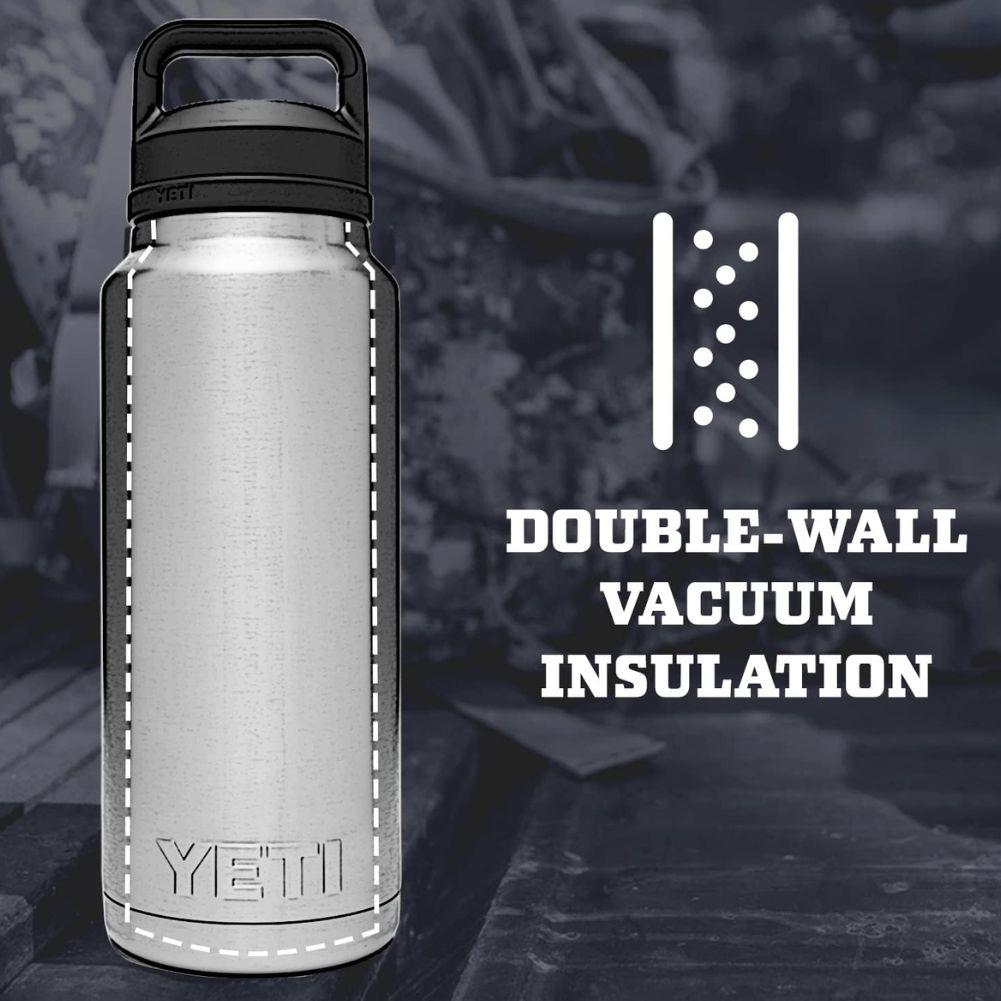 Yeti Rambler 36 oz (1065 ml) Bottle With Chug Cap (Black) double wall