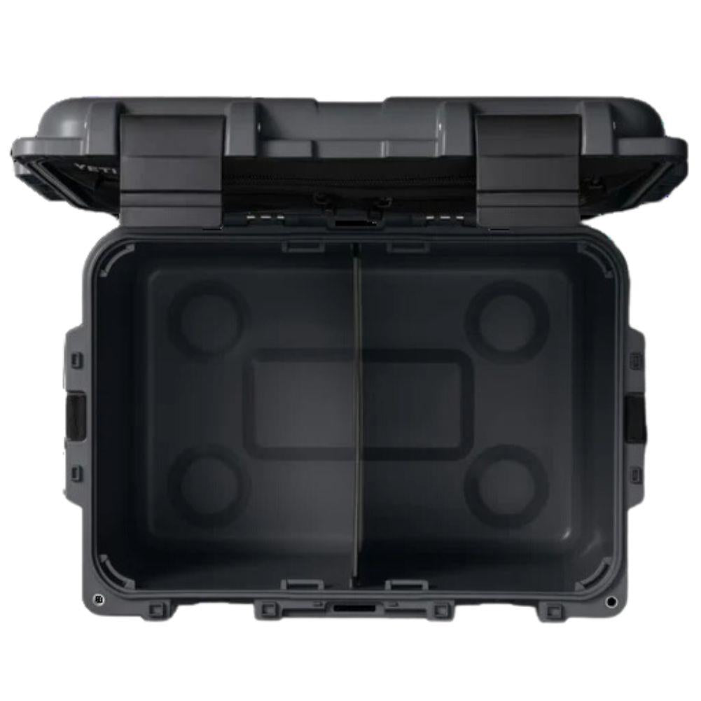 Yeti LoadOut GoBox 30 Gear Case (Charcoal) lid open top view