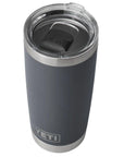 Yeti Rambler 20 OZ Tumbler (Charcoal) top angle