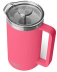 Yeti Rambler 34 oz French Press (Tropical Pink) top angle