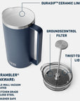 Yeti Rambler 34 oz French Press (Tropical Pink) info