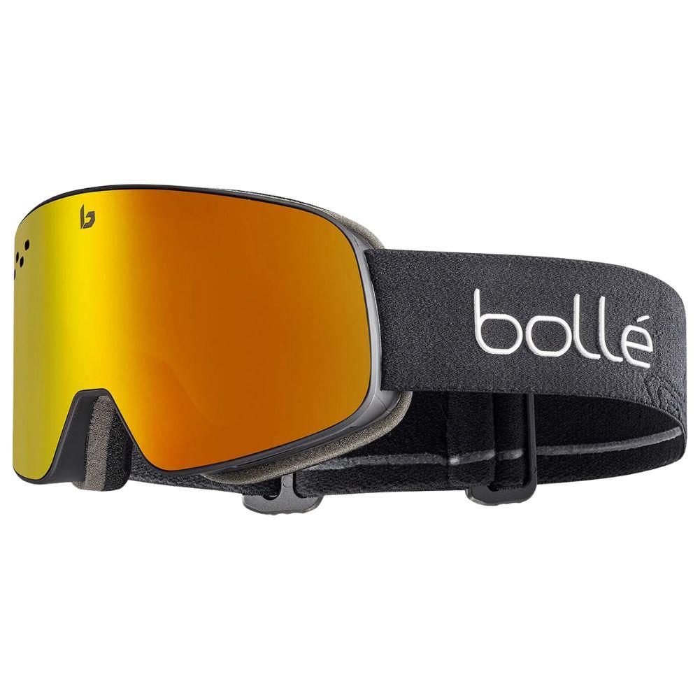cat 2 ski goggles Bollé Unisex Nevada Ski Goggles (Black Matte/Sunrise)