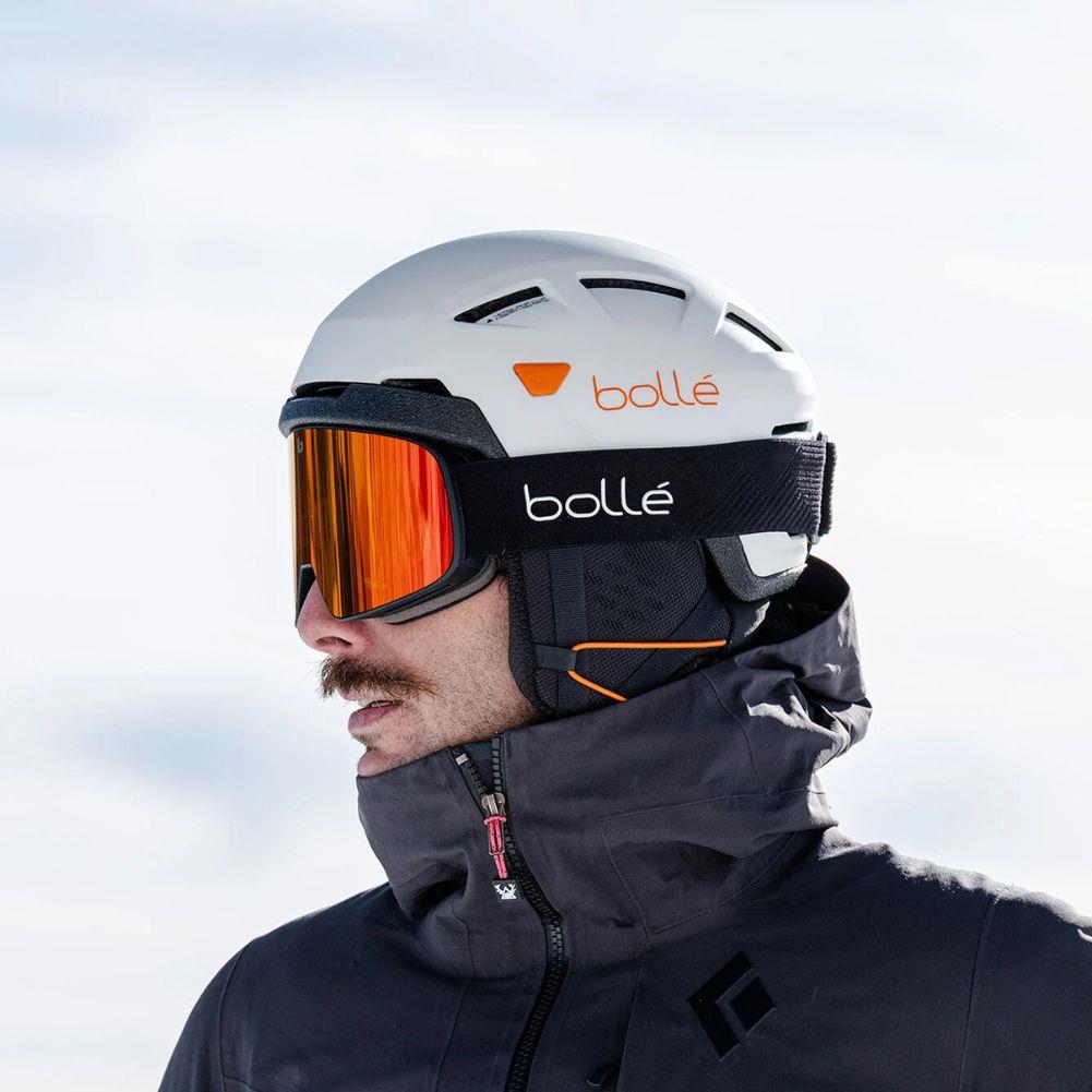 cat 2 ski goggles Bollé Unisex Nevada Ski Goggles (Black Matte/Sunrise)