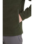 Montane Men's Chonos Fleece Jacket (Oak Green) hand in pocket