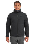 Montane Men's Fireball Hooded Insulated Jacket (Black) front model