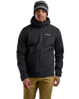 Montane Men's Fireball Hooded Insulated Jacket (Black) model walking