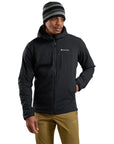Montane Men's Fireball Hooded Insulated Jacket (Black) hand in pocket